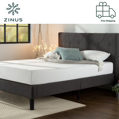Zinus Shalini软垫平台床架-单人床、超单人床、大号床、特大号床