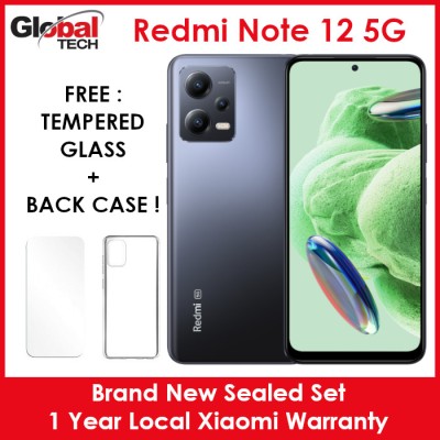 小米红米Note 12 5G 256GB Rom+8GB Ram/全球版/1年小米本地保修（免费：钢化玻璃+后盖）