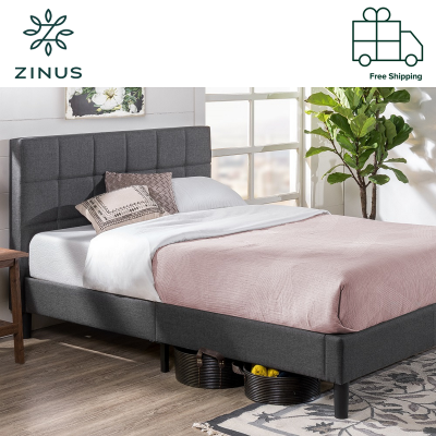 Zinus®Lottie软垫平台床架-单人床、超单人床、大号床、特大号床