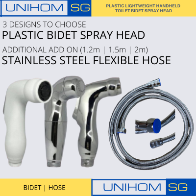 UnihomSG〔ReadyStock〕3款轻便手持式坐便器喷头