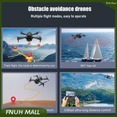 2023 RC无人机8K高清广角摄像头WIFI FPV GPS无人机双摄像头四轴飞行器，长待机GPS直播视频，带广角玩具四轴飞行器可折叠自拍